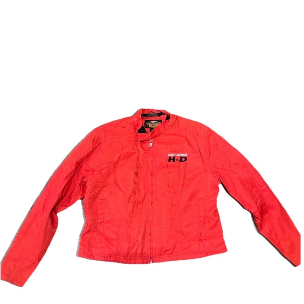 Harley-Davidson Women's Bright Red Zip-Front Riding Jacket